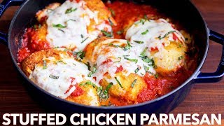 Stuffed Chicken Parmesan Recipe with Gluten Free Option [upl. by Notlehs]