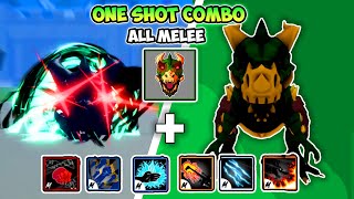 TREX One Shot Combo  ALL Melee  Blox Fruits Update 21 [upl. by Atinreb]