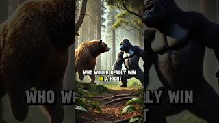 Gorilla vs Grizzly Bear No Contest shortsvideo foryou gorilla bear [upl. by Adelric]