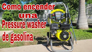 Como encender una pressure washer hidrolavadora de gasolina [upl. by Sabine]