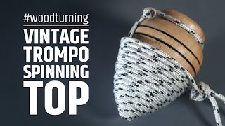 How to make a vintage trompo spinning top  woodturning [upl. by Sharia]