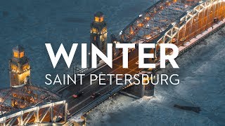 Winter Saint Petersburg Russia 6K Shot on Zenmuse X7 Drone [upl. by Isabeau]