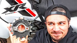 New Honda XR650L Has Some BIG Problems  Front Sprocket Valves amp Aftermarket Tank Swap [upl. by Edmon]