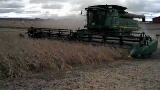 John Deere 640FD Draper Head Demo w 9770STS Combine [upl. by Galvan]