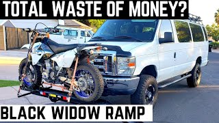 Complete Waste of Money Black Widow Motorcycle Tow Hitch Hauler Review Load amp Unload How To [upl. by Eenert496]