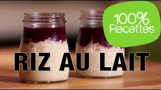 100 recettes  Riz au lait et coulis de fruits rouges [upl. by Leitman]