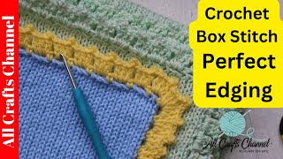 Crochet Edges stitch for baby blankets box stitch [upl. by Giffy]