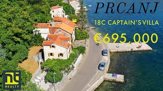 Prcanj  Kotor Bay  Frontline 18C Stone Captains villa Fully Renovated [upl. by Swords888]