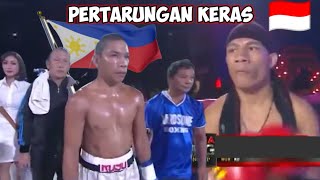 Duel Keras Petinju Indonesia Vs Petinju Filipina Saling Jual Beli Pukulan [upl. by Siravart]