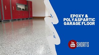 Epoxy amp Polyaspartic Garage Floor  Vinyl Chip shorts [upl. by Meyer]