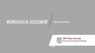 Neurological Assessment  NIH Stroke Scale [upl. by Ahseinet992]