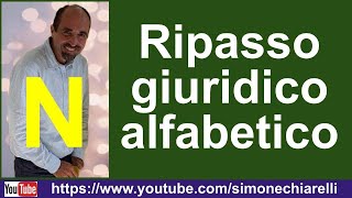 Simone Chiarelli ripasso giuridico alfabetico N [upl. by Thomasin]