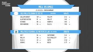 Millfield School CC Meyers XI Jamboree Team v Old Millfieldian CC 1st XI [upl. by Koralie480]