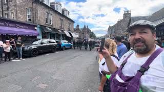 Pitlochry Highland Games Opening Parade Atholl Street [upl. by Atiuqram291]