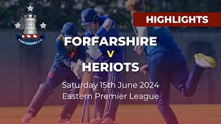 HIGHLIGHTS Forfarshire v Heriots  Eastern Premier League  Saturday 15th June 2024 [upl. by Pepita44]