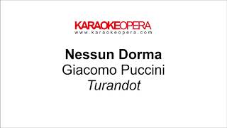 Karaoke Opera Nessun Dorma  Turandot Puccini Orchestra only version with printed music [upl. by Verlee]