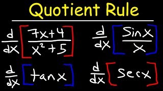 Quotient Rule For Derivatives [upl. by Nanor]