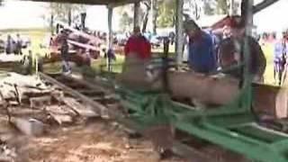 Lumber Sawing with Case Steam Engine [upl. by Yesdnyl917]