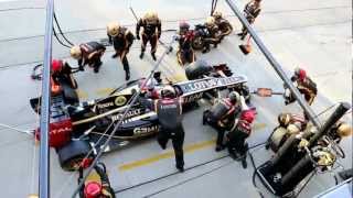 2012ã€€SUZUKAã€€F1ã€€LOTUS Raikkonenã€€PIT [upl. by Ennaeilsel]