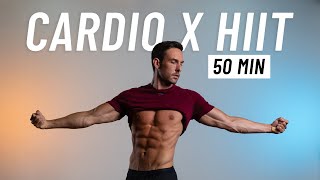 50 Min Cardio HIIT Workout To Burn Calories  Full Body At Home No Equipment [upl. by Roddy]