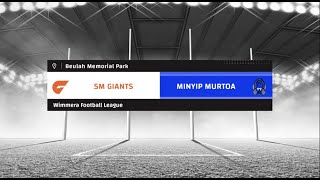 R4 Seniors SM Giants v Minyip Murtoa  Wimmera Football League [upl. by Terle]