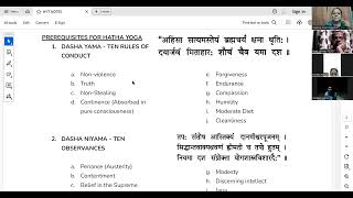 10 YAMAS 10 NIYAMAS IN HATHA YOGA FOR YCB LEVEL 2 MINISTRY OF AYUSH YOGA  SWAMI VIVEKANANDA YOG [upl. by Esila]