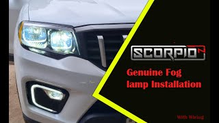 Scorpio N Fog Lamp Installation Original [upl. by Mendy]