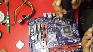 how to repair ECS 945GCT M2 motherbord for power repairing [upl. by Ahsehyt]