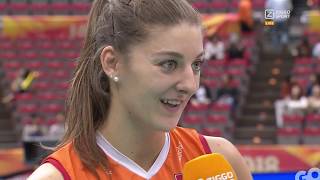 WK Volleybal Vrouwen Nederland  Servië reactie Anne Buijs bij Ziggo Sport [upl. by Yeorgi]