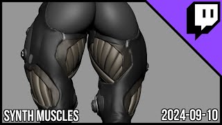 3D Character Sculpting  Marco Plouffes Twitch Stream of 20240910  Synth Muscles [upl. by Llenrod]