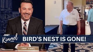 Hilarious Jimmy Kimmel Breaks Down Trump’s “Bird’s Nest” Hair Makeover  Trumo new Hairstyle [upl. by Harragan842]