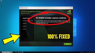 Nvidia Installer cannot continue in Windows 11 1087  How To Fix nvidia driver fails to install ✅ [upl. by Colton]