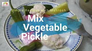 Pickled Vegetable Recipe  Pickled Carrots  Pickled onions  Simple Recipes With Mahrosh [upl. by Ylrak]