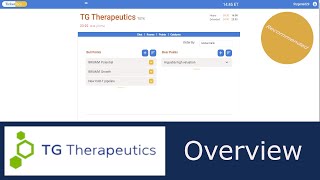 TG Therapeutics Overview  TGTX Recommended [upl. by Catarina163]