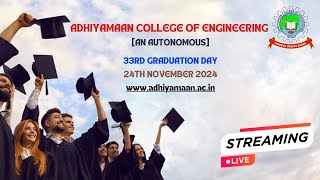 33rd Graduation Day Part1  Adhiyamaan College of Engineering Autonomous Hosur [upl. by Noskcaj]