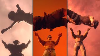 TEKKEN SERIES  Every Mishima CliffThrow scene compilation TEKKEN 1  8 [upl. by Minni908]