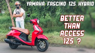 Yamaha Fascino 125 Hybrid Review  Better Than Suzuki Access 125 [upl. by Novehs]