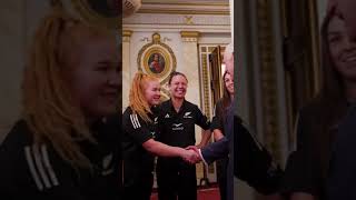 NZ Black Ferns Meets King Charles 🤗2024 britishroyaltyroyalfamilynewzealandrugby [upl. by Asillim764]