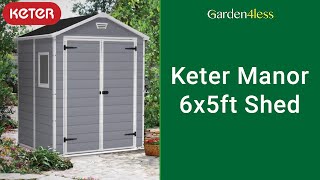 Keter  Manor 6x5ft Shed  A Closer Look At [upl. by Jamey167]