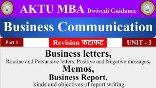 5 business communication in hindi Business Letters Memos Report Business Communication mba [upl. by Akcimat26]