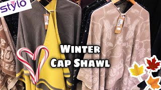 Stylo Winter Cap Shawl Collection 2024  Winter Shawl design  Stylo Sale 2024 Life with HiraHashaam [upl. by Teirtza]