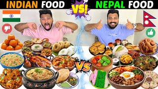 INDIAN STREET FOOD Vs NEPAL STREET FOOD😱INDIA Vs NEPAL FOOD WAR😍🔥 [upl. by Ollehcram]