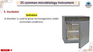 3 Incubator  25 common microbiology instrument instrument laboratory microbiology part3 [upl. by Neurath]