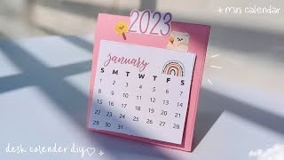 Mini desk calender of 2023 diy ✨ how to make calendar easily🗓️ aesthetic [upl. by Annovaj27]