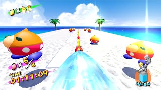 Super Mario Sunshine☀️ Delfino Airstrip Red Coins and Delfino Plaza 100 Coin Shine Sprites🛩🪙 [upl. by Berget]