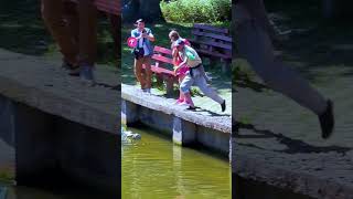 Heroic Moment Worker Saves Stroller from Sinking shorts [upl. by Okihcim]