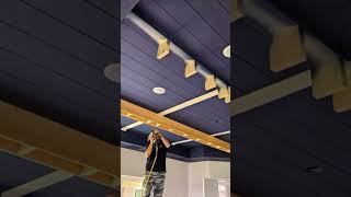 Shiplap Ceiling with Coffer Beams [upl. by Nivram]