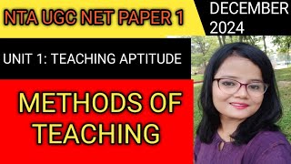 Methods of teaching Teaching Aptitude NTA UGC NET PAPER 1 [upl. by Liagaba]