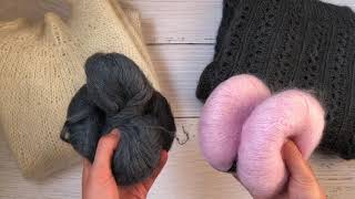 Yarn Comparison Knitting for Olive Soft Silk Mohair vs Drops Kid Silk Mohair  The Knit Purl Girl [upl. by Sibie397]