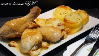 POLLO AL AJILLO RECETA FÁCIL [upl. by Akcimehs]